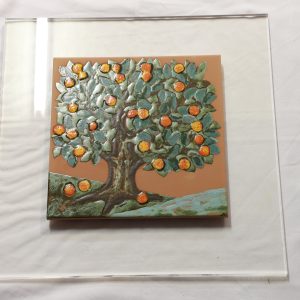 Bild mit Apfel Baum (mit Rahmen)