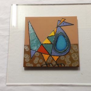 Bild mit Blau Vogel (mit Rahmen)