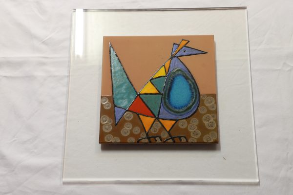 Bild mit Blau Vogel (mit Rahmen)