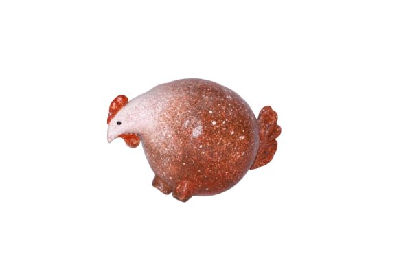 statuetta di gallina chiara