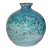 kleine blaue und grüne Vase
