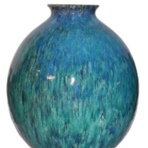 blaue und grüne Vase