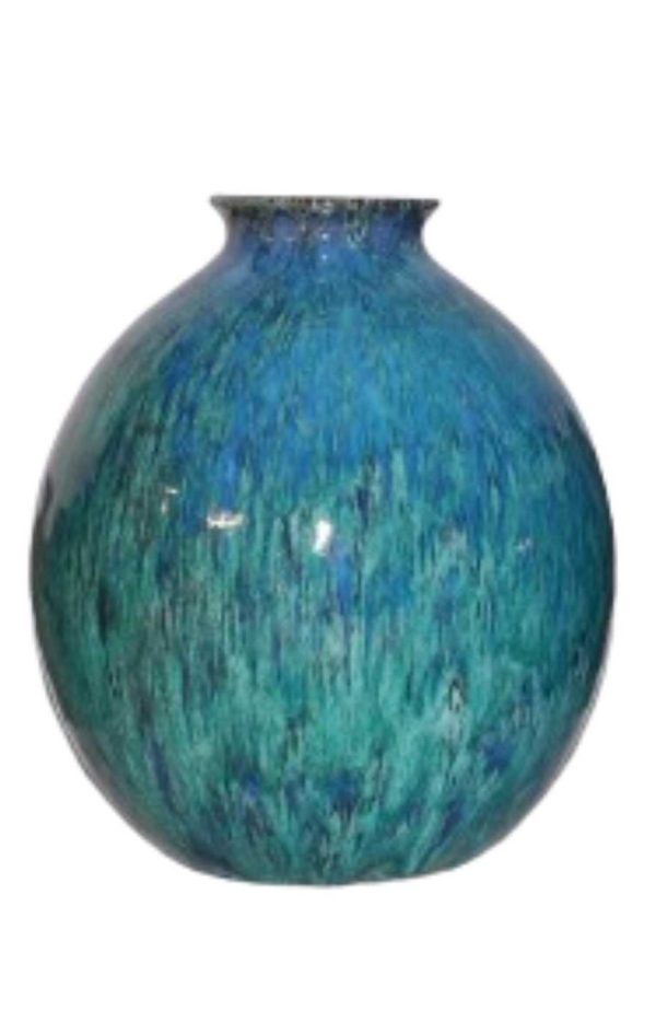 blaue und grüne Vase